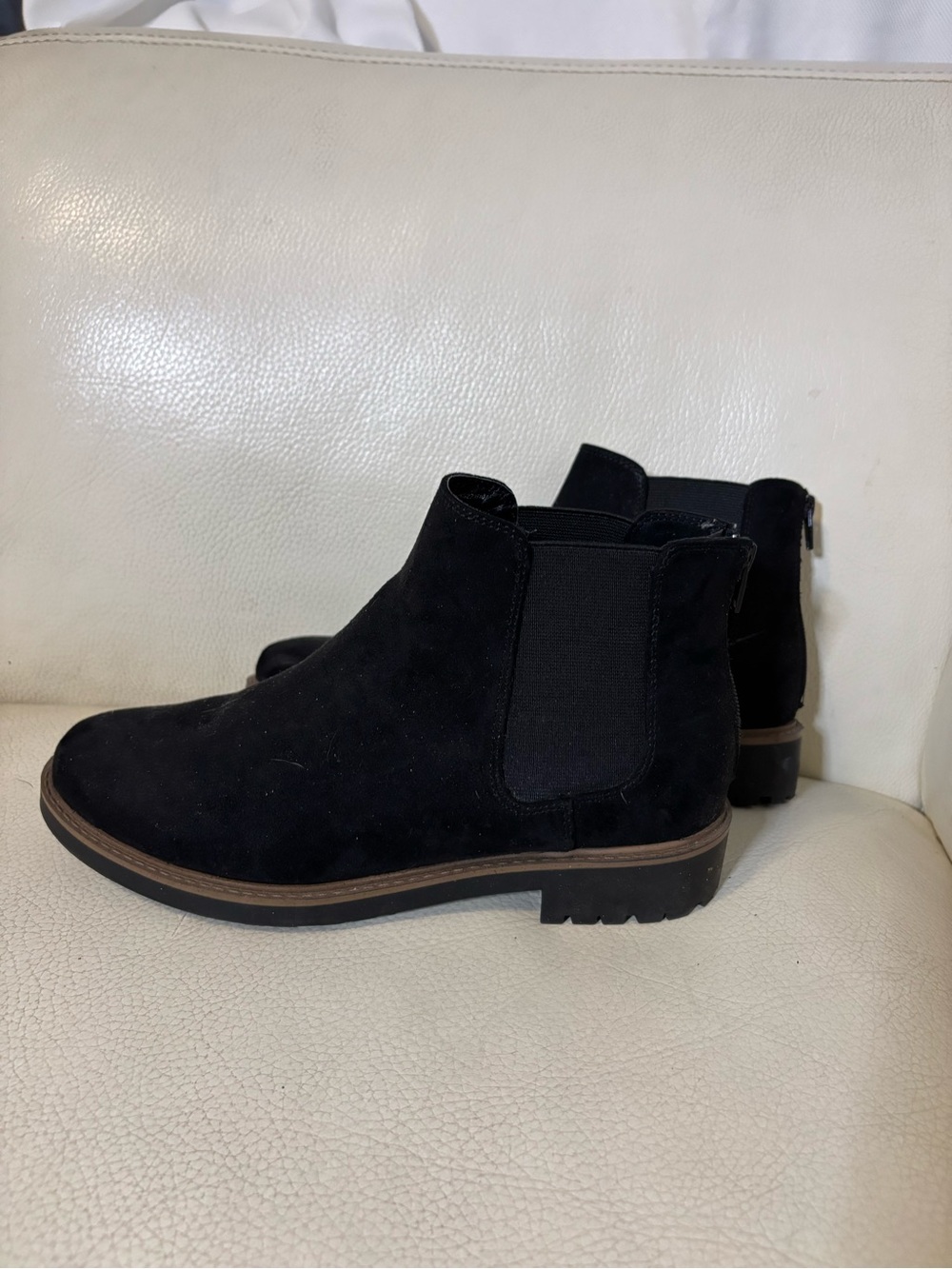 Kensie Black Suede Chelsea Ankle Boots